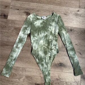Princess Polly Green Tie-Dye Bodysuit